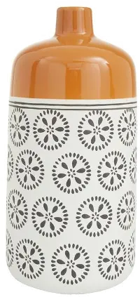15  Orange Accent Vase