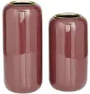 11  Maroon Metal Vase
