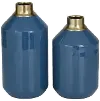 10  Marine Blue Metal Vase