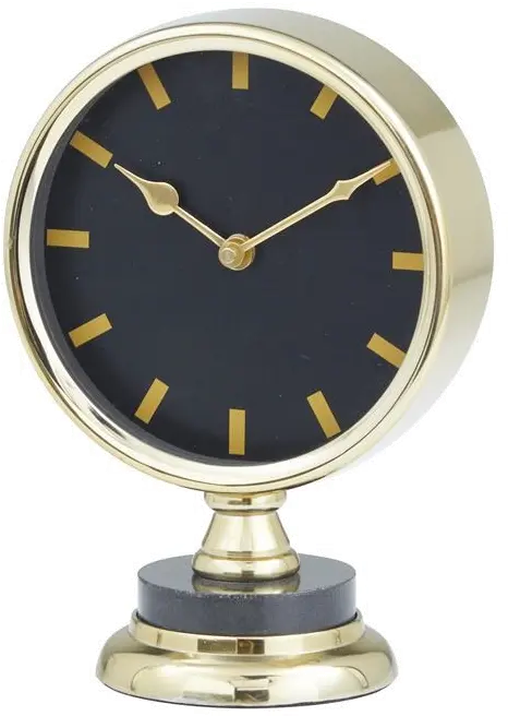 9  Gold Aluminum Table Clock-1