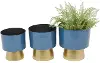 9  Metal Marine Blue Planters