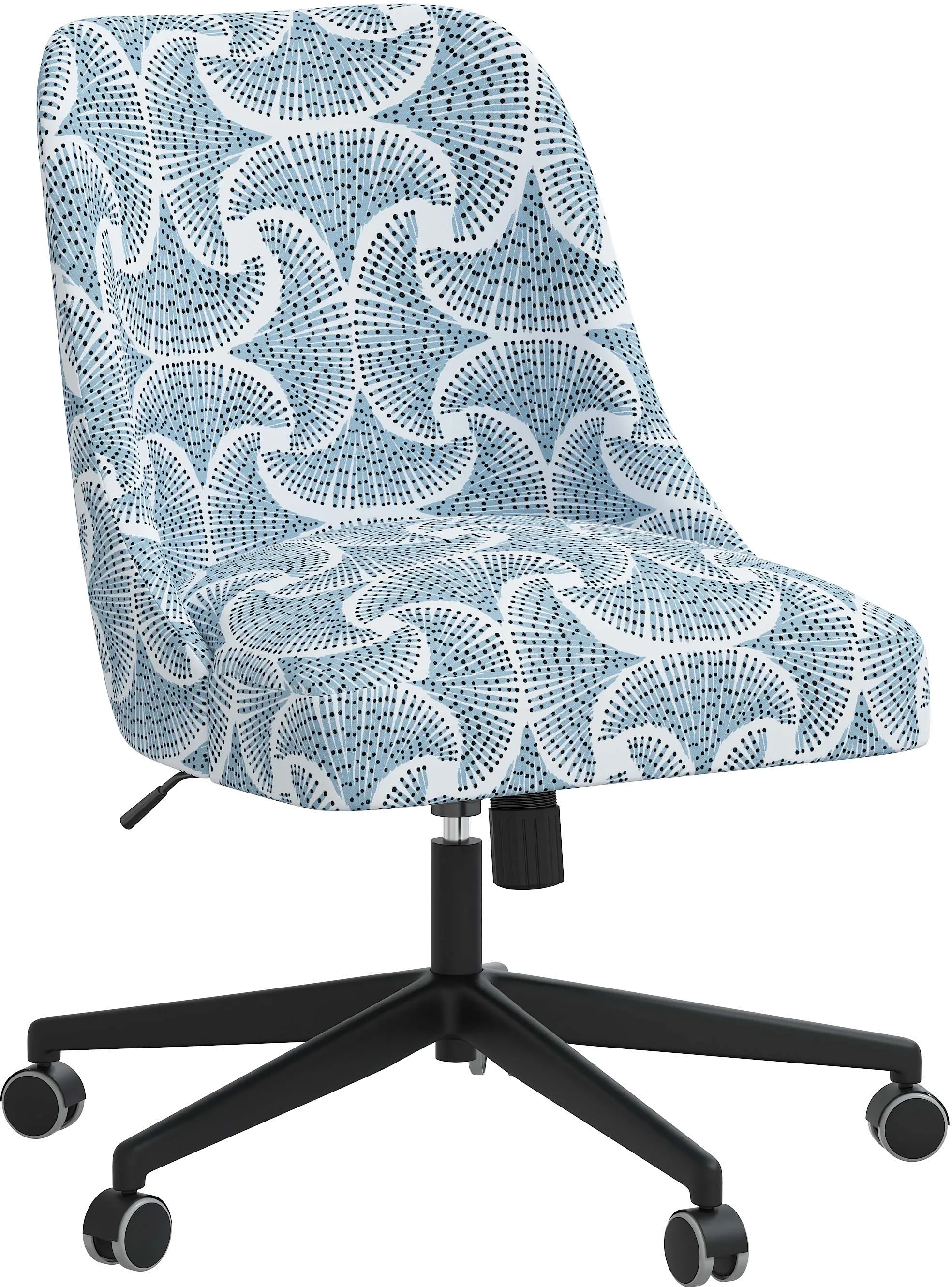 84-9SEFNBLUOGA Spencer Sea Fan Blue Office Chair - Skyline Furniture-1