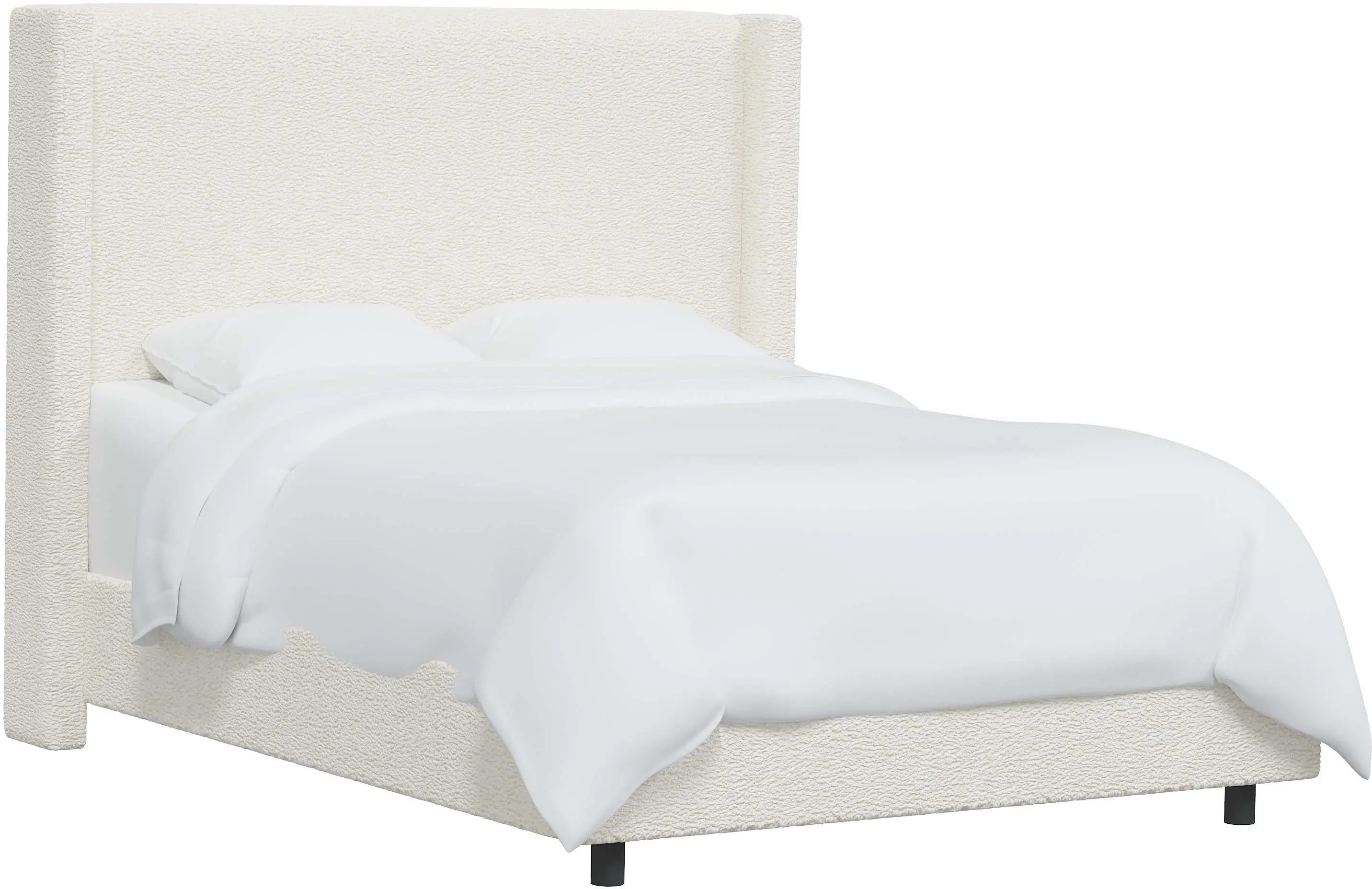 500BEDSHPSNTR Penelope Sherpa Straight Wingback Twin Bed - Skyline Furniture-1