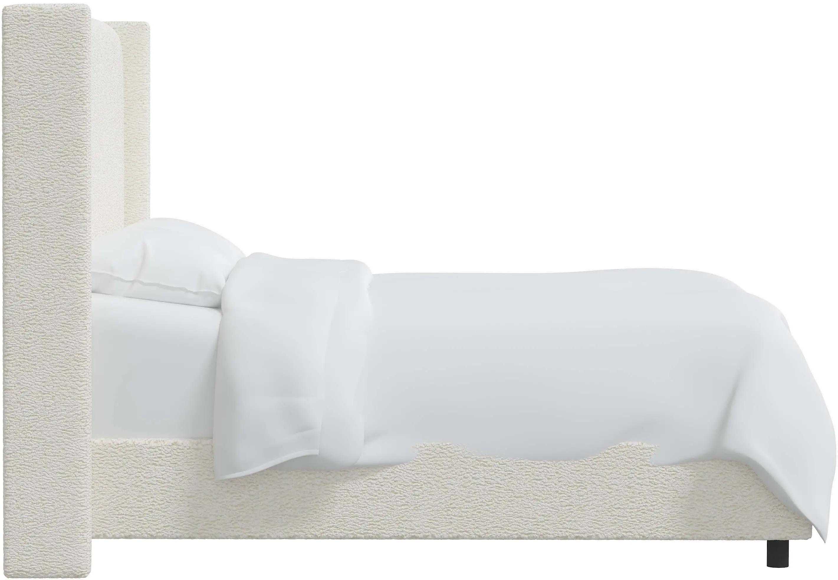 500BEDSHPSNTR Penelope Sherpa Straight Wingback Twin Bed - Skyline Furniture-4