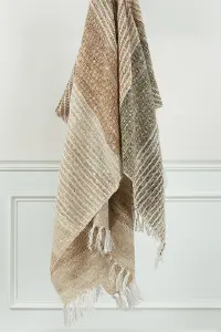 Eleanor Khaki Throw Blanket