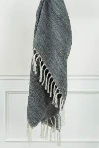 Miller Black Throw Blanket