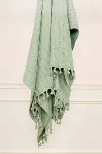Bishop Aqua Throw Blanket