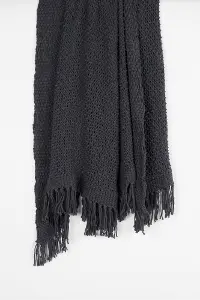 Winston Dark Blue Gray Throw Blanket