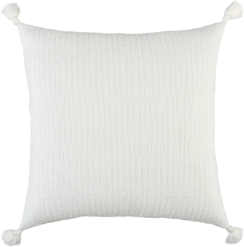 Cleo White Accent Pillow