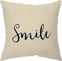 Script Neutral Accent Smile Pillow