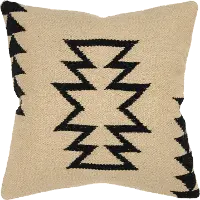 Geo Ivory and Black Accent Pillow