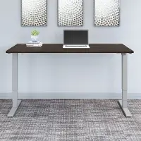 M4S7230BWSK Black Walnut Adjustable Stand Desk