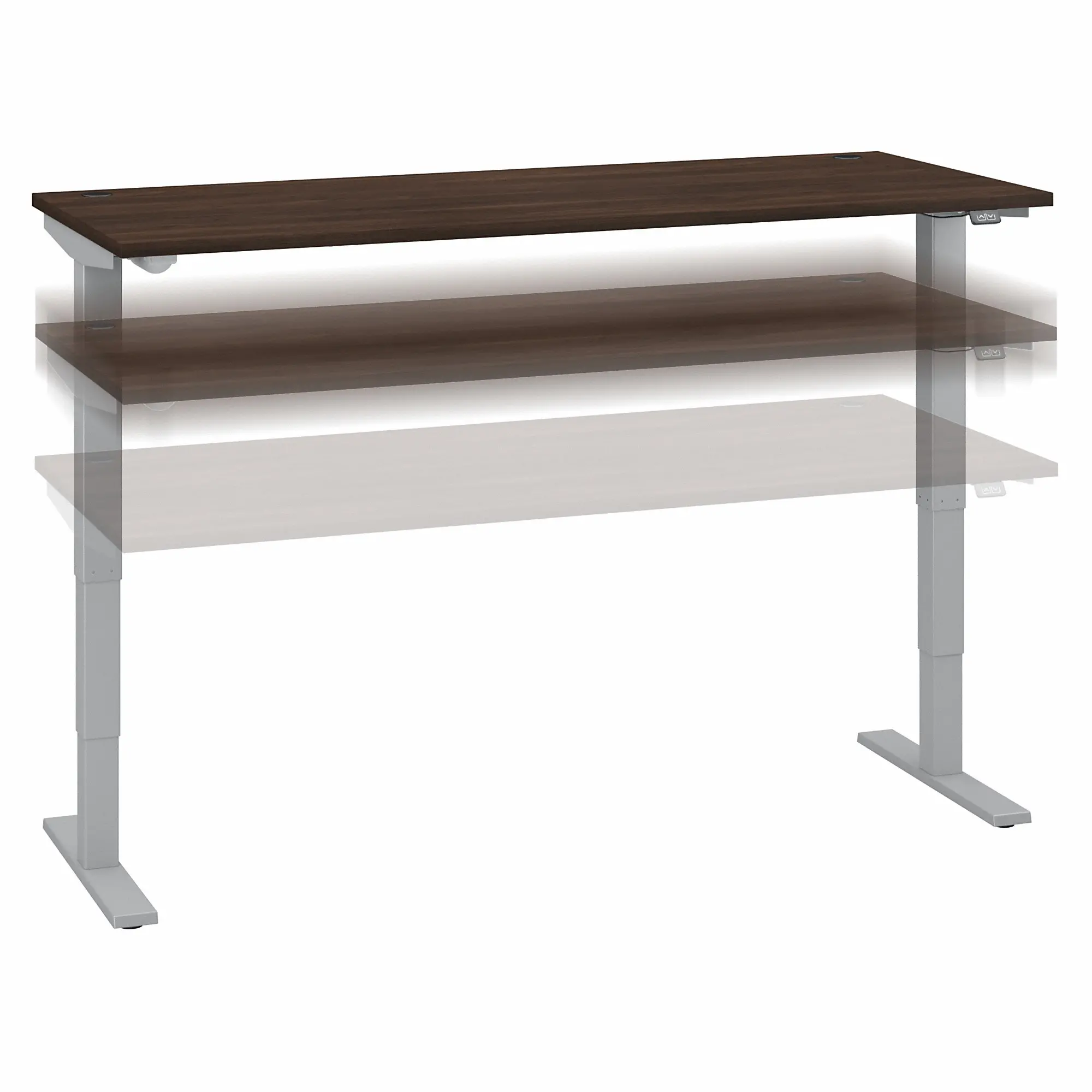 M4S7230BWSK Black Walnut Adjustable Stand Desk-4