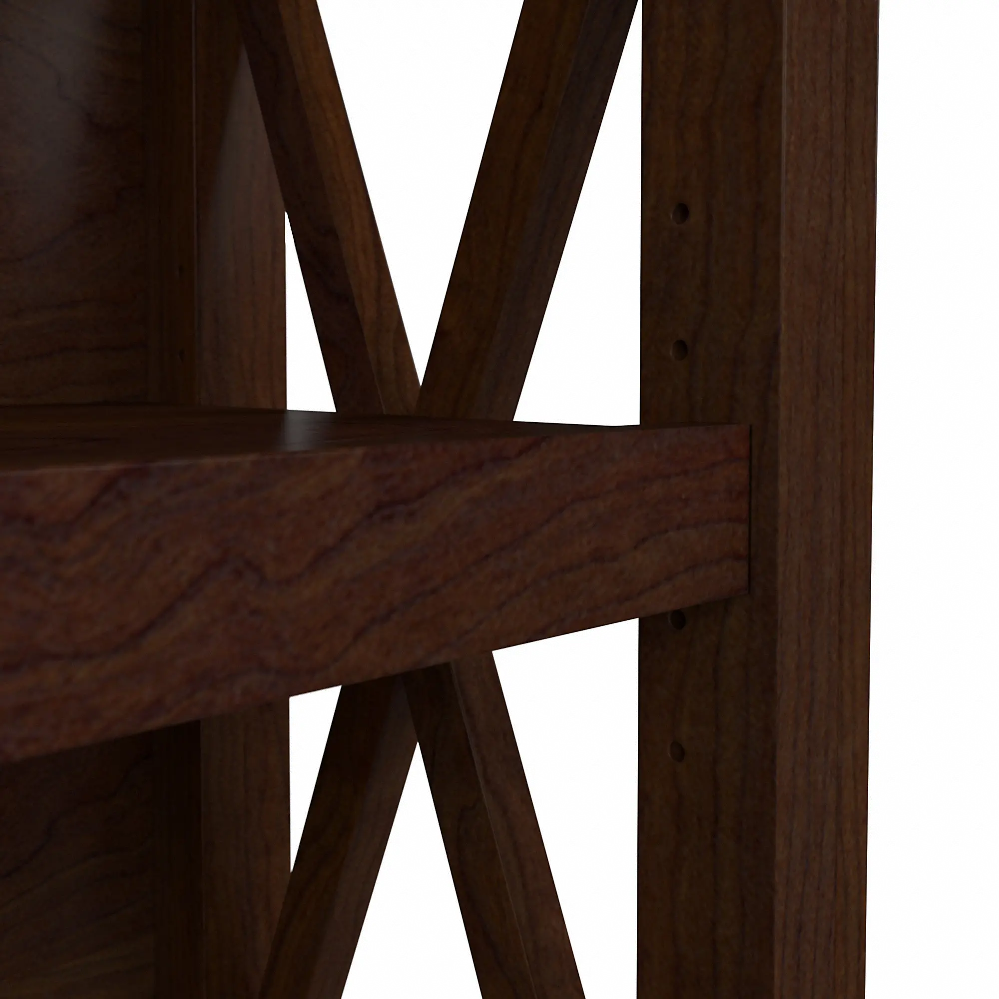 KWB124BC-03 Key West Bing Cherry 2-Shelf Bookcase-5