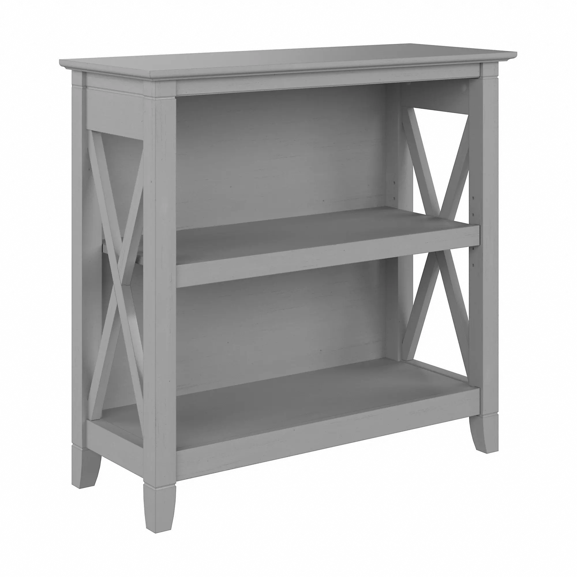 KWB124CG-03 Key West Cape Cod Gray 2-Shelf Bookcase - Bush Furniture-3