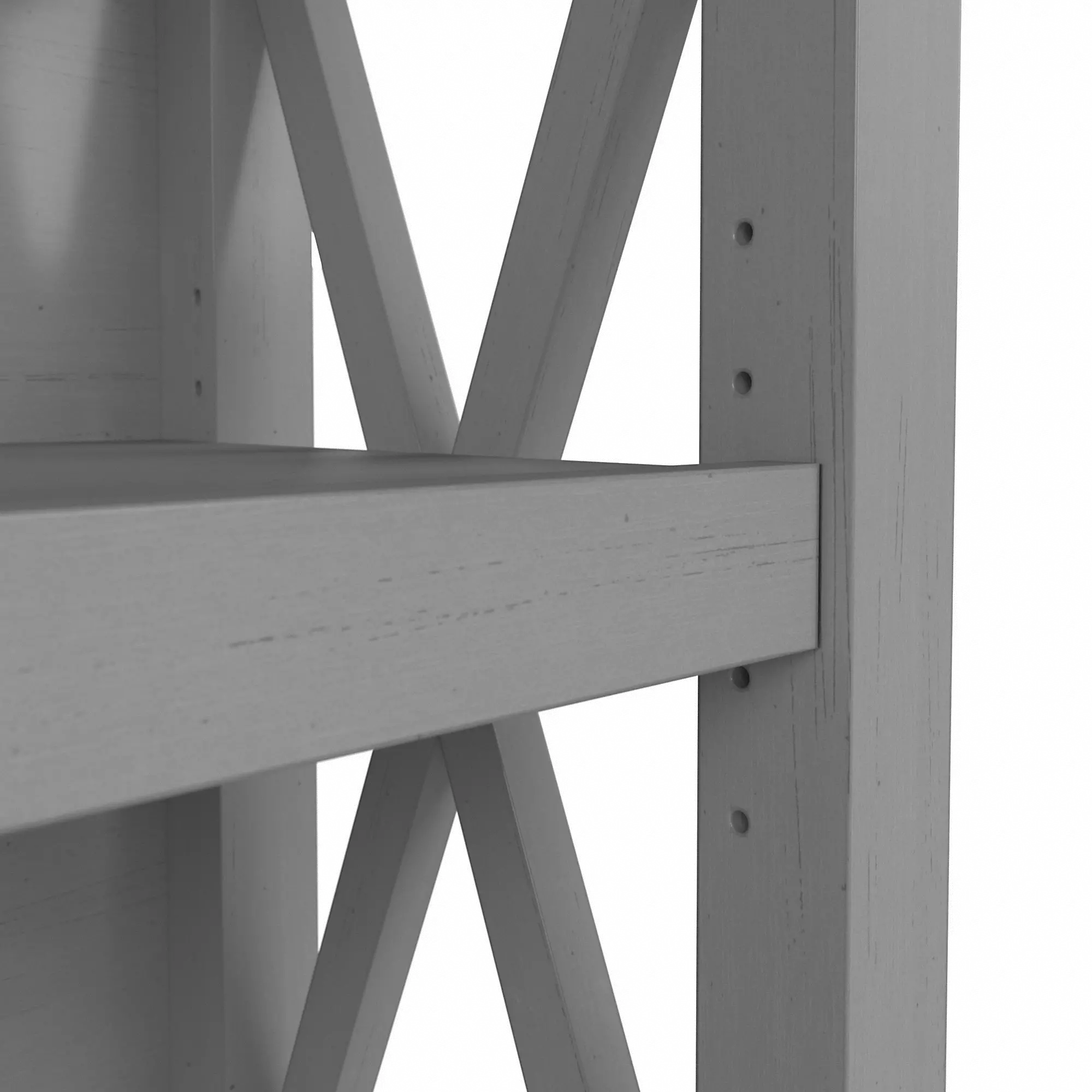 KWB124CG-03 Key West Cape Cod Gray 2-Shelf Bookcase - Bush Furniture-4