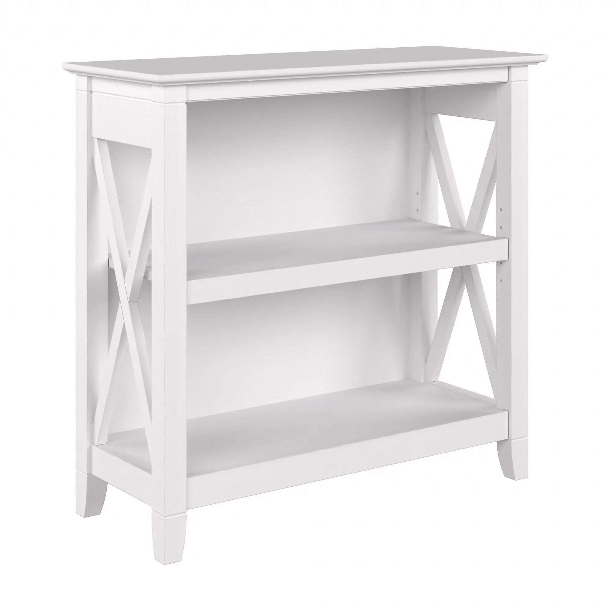 KWB124WT-03 Key West White Oak 2-Shelf Bookcase - Bush Furniture-3