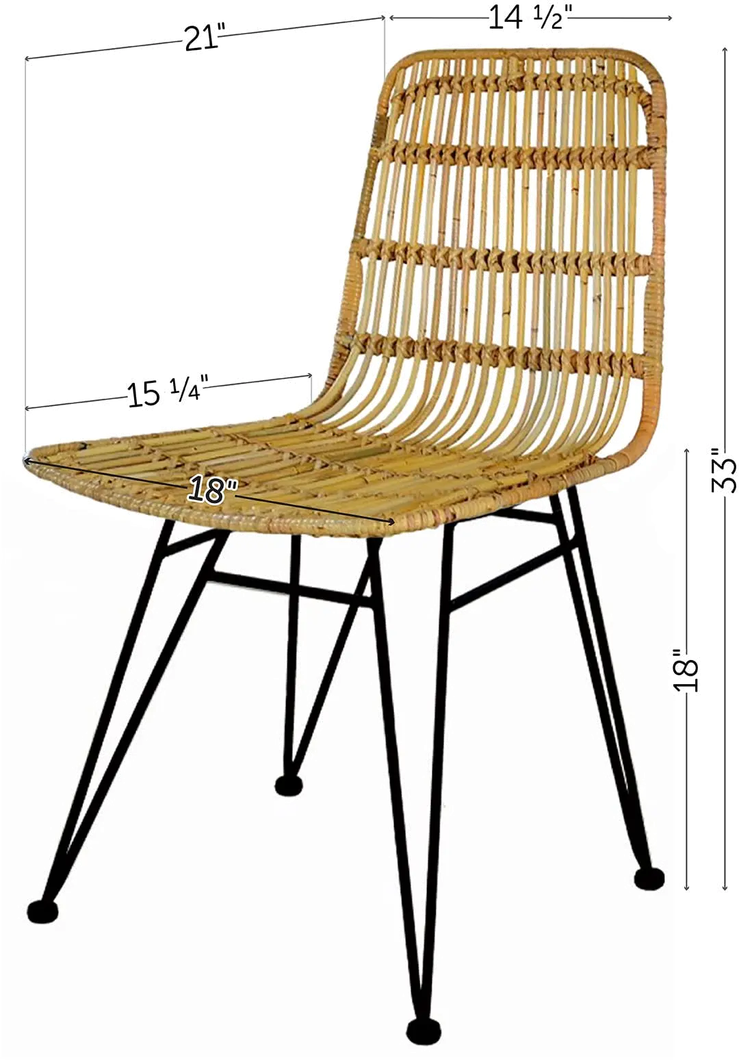 13164 Balka Natural Rattan Dining Room Chair, Set of 2 - South Shore-4