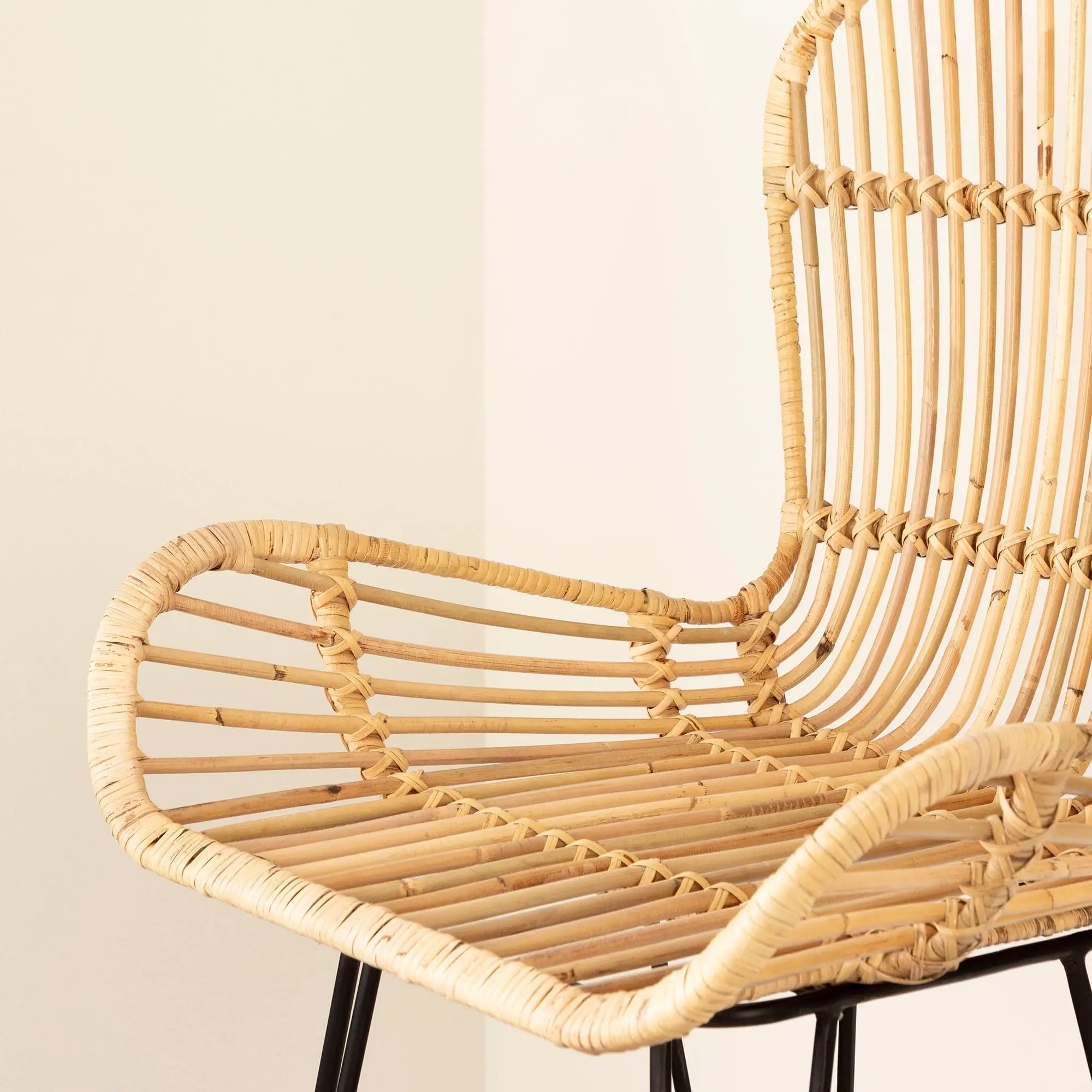 13169 Balka Natural Rattan Dining Chair with Armrests, Set of 2 - South Shore-5