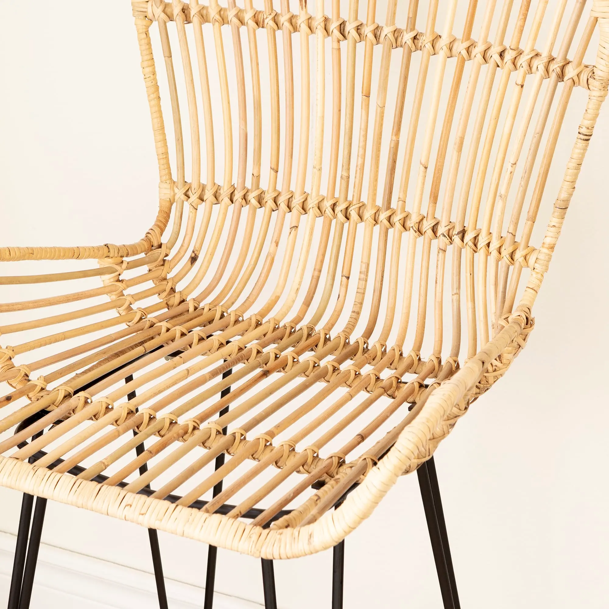 13169 Balka Natural Rattan Dining Chair with Armrests, Set of 2 - South Shore-6