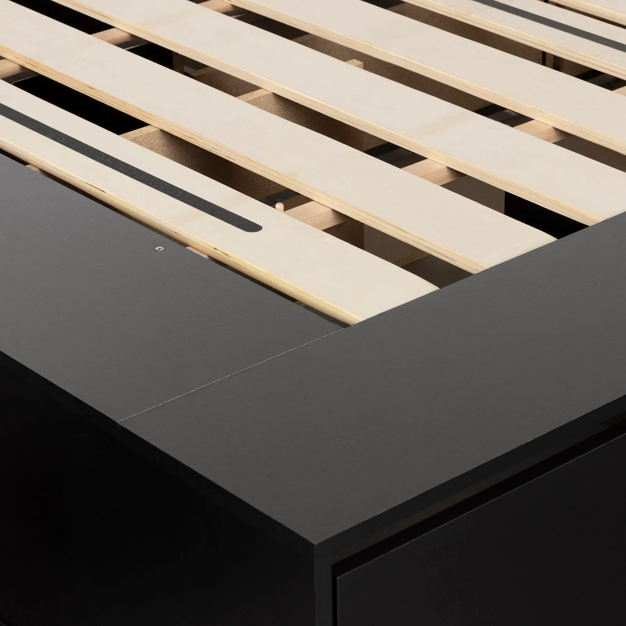 13254 Fusion Black Queen Platform Bed with Six Drawers for Storage - South Shore-6