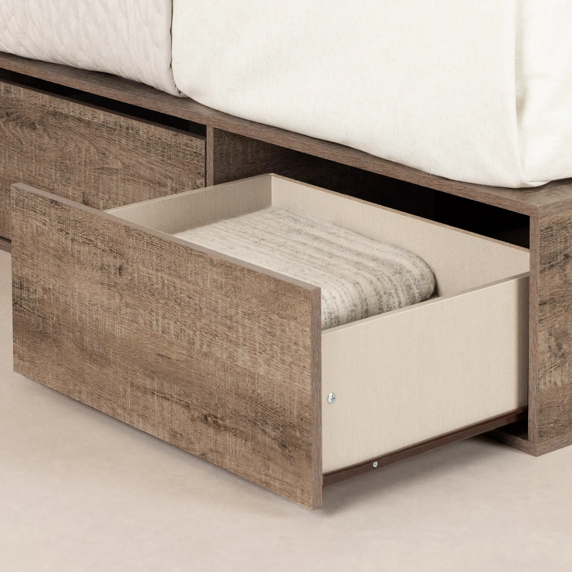 13260 Fusion Weathered Oak Queen Platform Bed with Six Drawers for Storage - South Shore-5