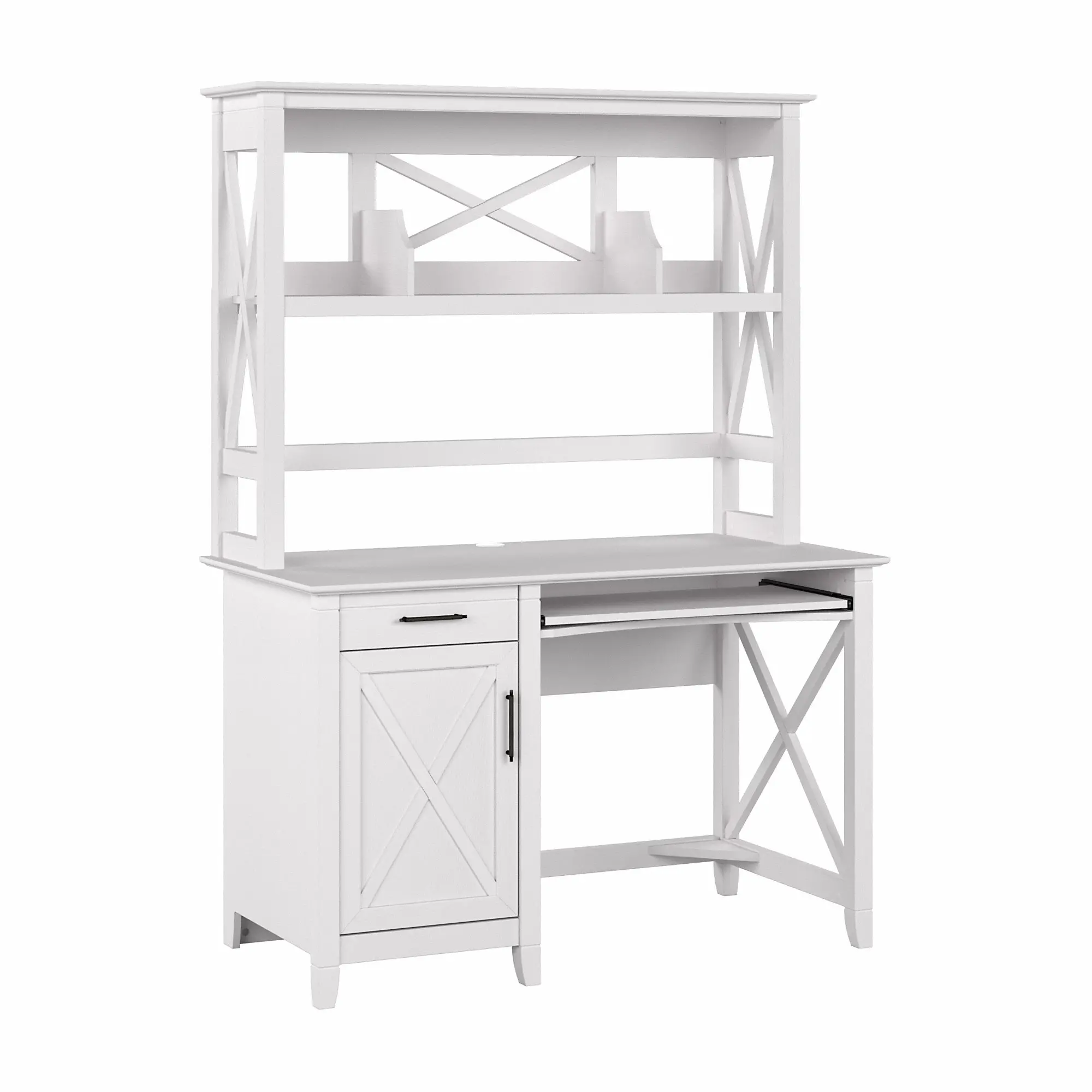 KWD248WT-03 Key West White Oak 48  Desk and Hutch-1