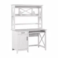 KWD248WT-03 Key West White Oak 48  Desk and Hutch