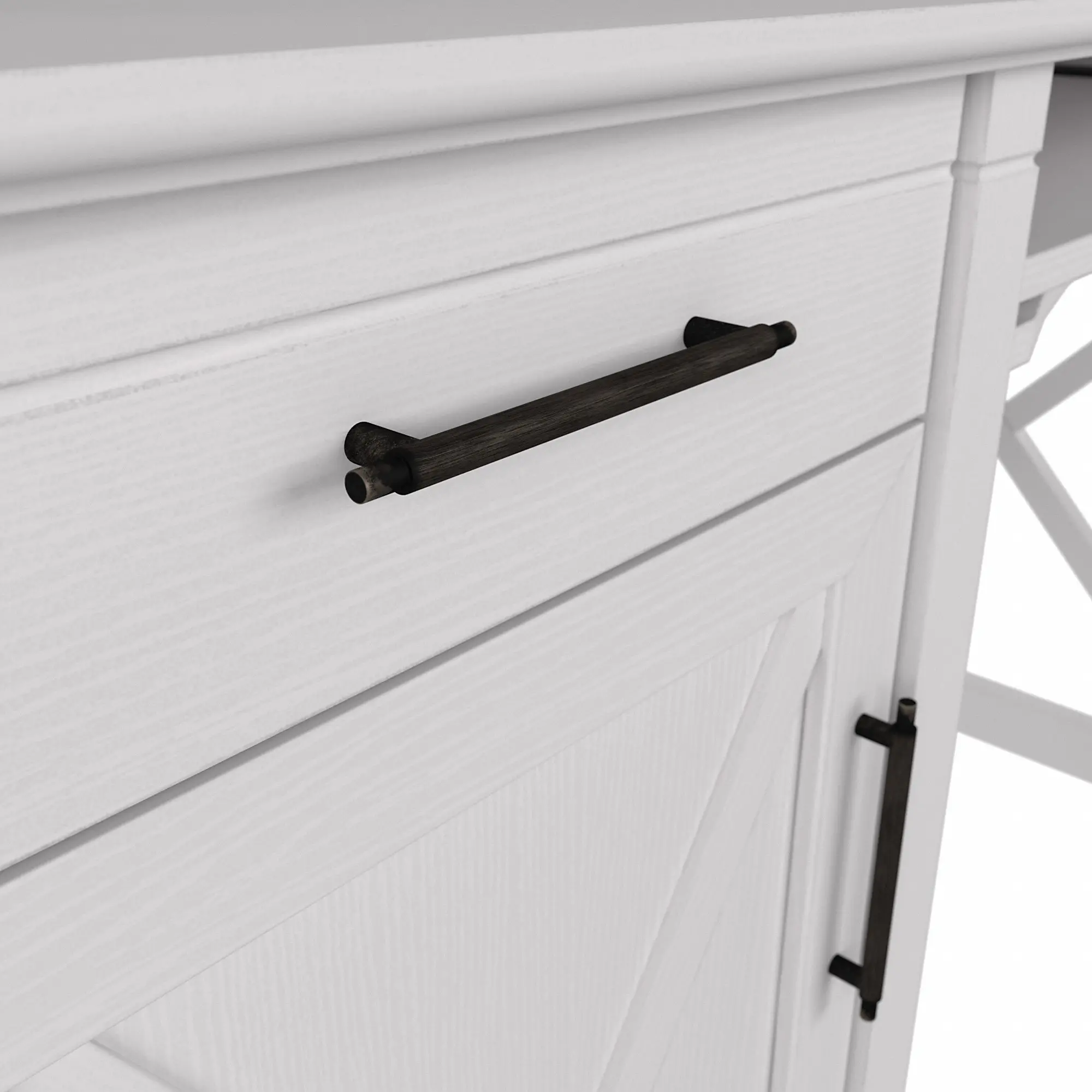 KWD248WT-03 Key West White Oak 48  Desk and Hutch-4
