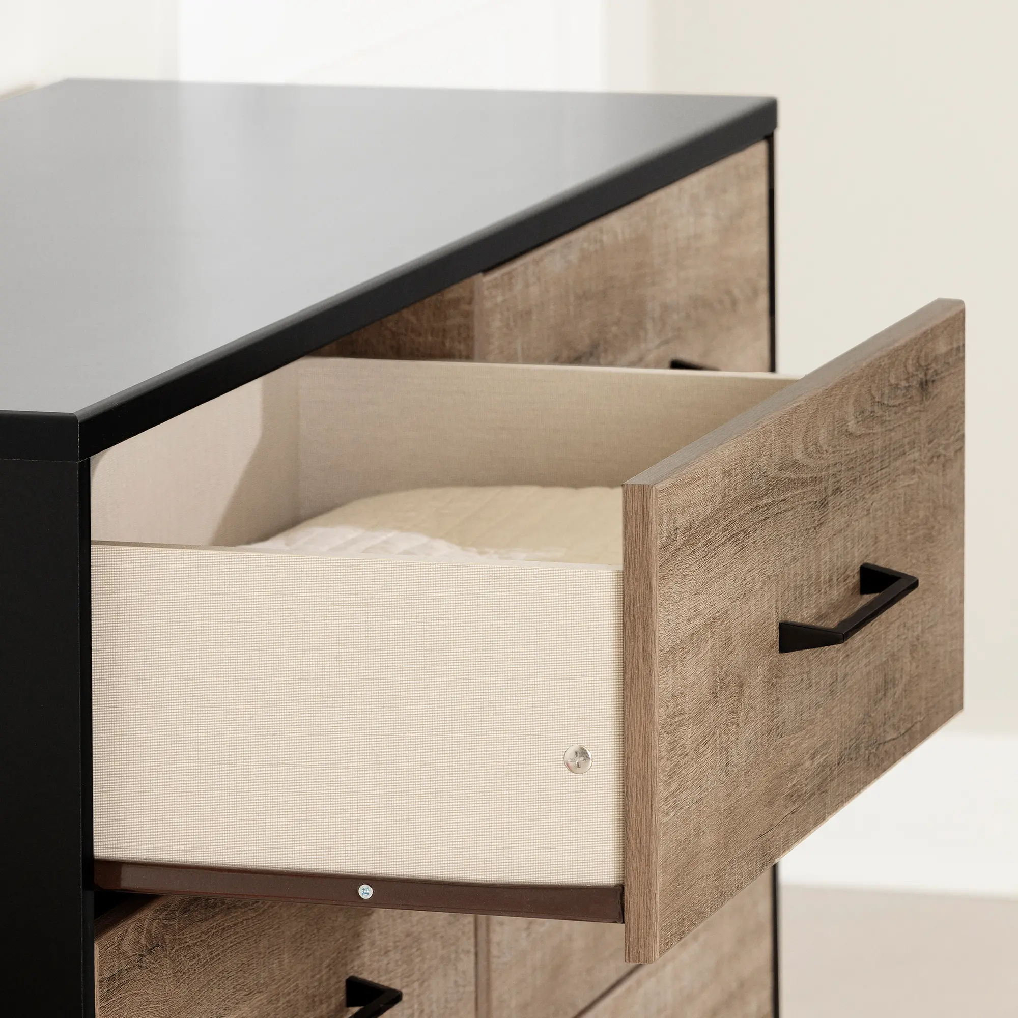 13480 Arlen Weathered Oak and Matte Black 6 Drawer Dresser - South Shore-4