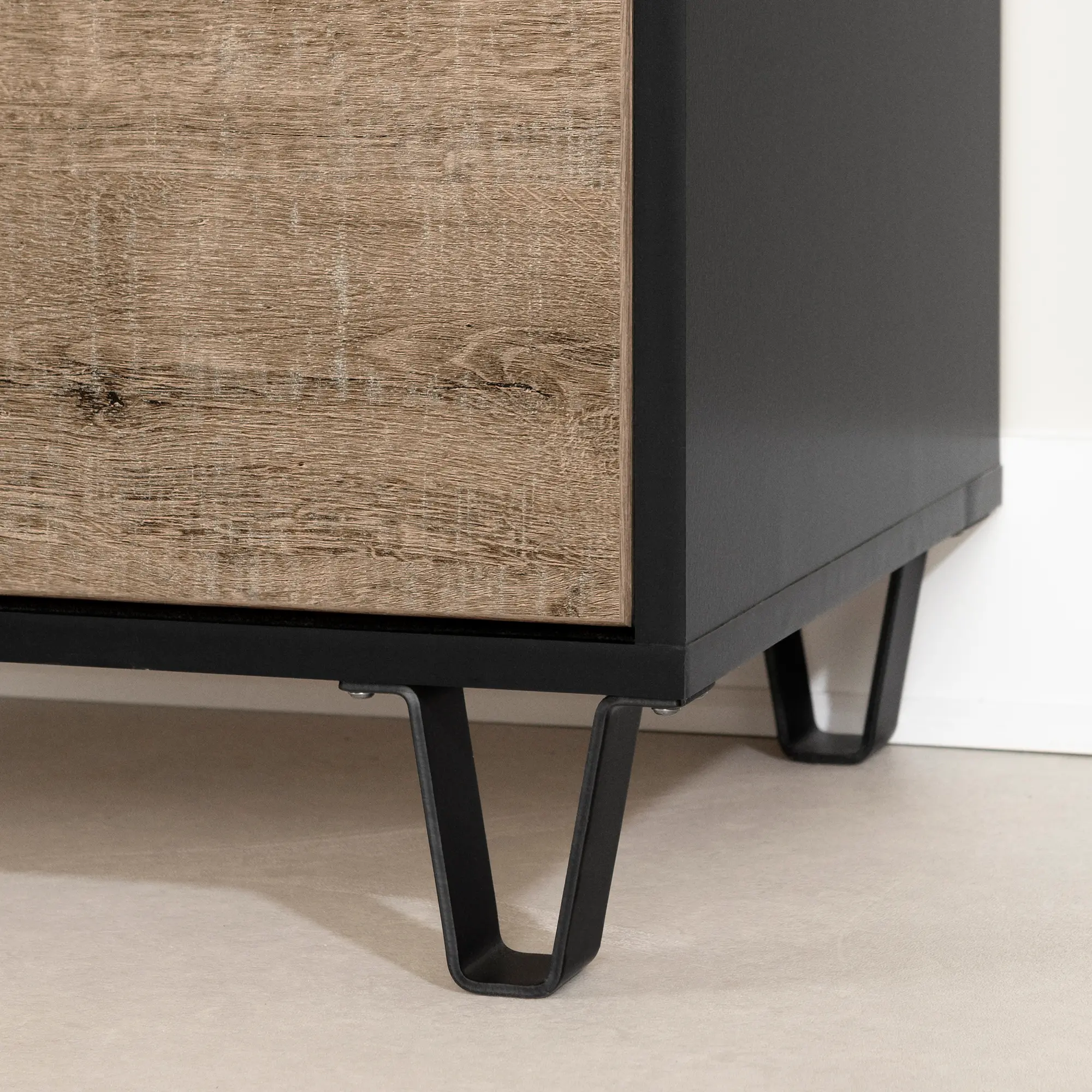 13480 Arlen Weathered Oak and Matte Black 6 Drawer Dresser - South Shore-6
