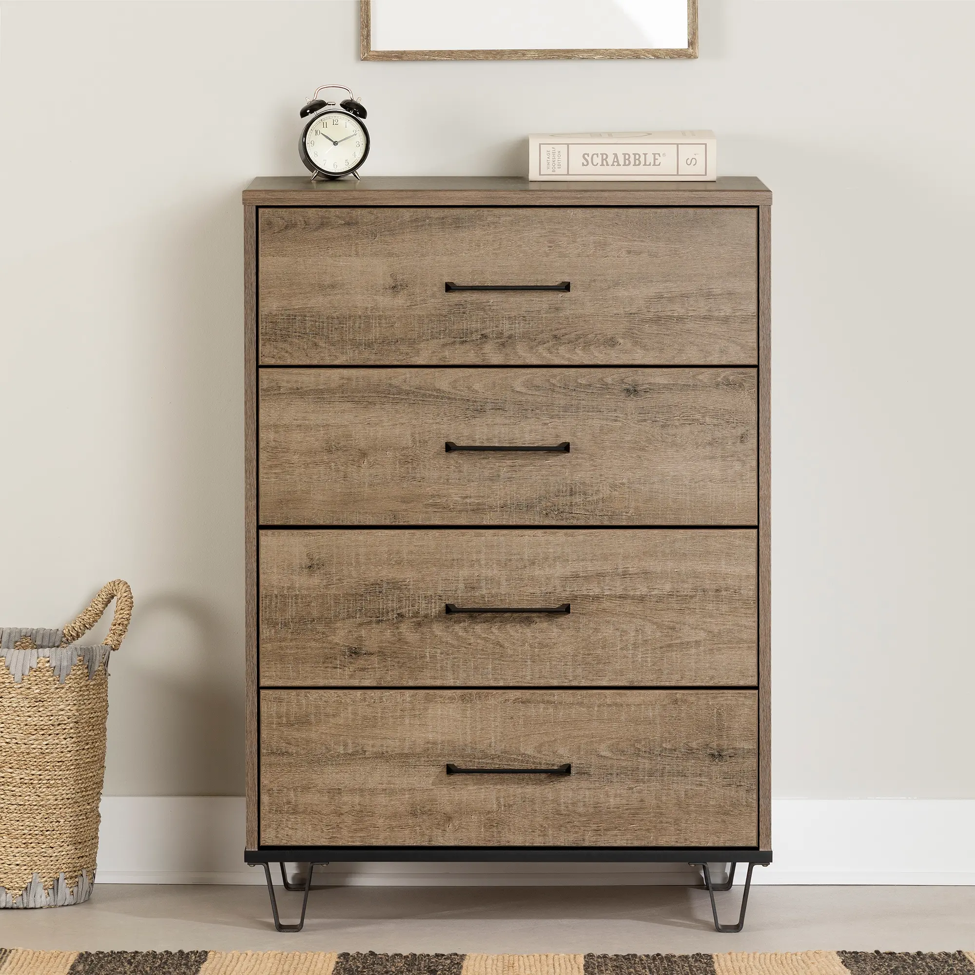 13484 Arlen Weathered Oak 4 Drawer Chest - South Shore-3