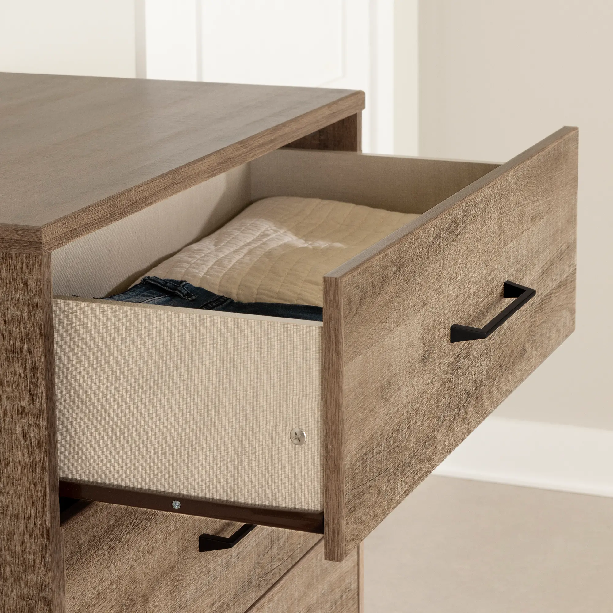 13484 Arlen Weathered Oak 4 Drawer Chest - South Shore-4