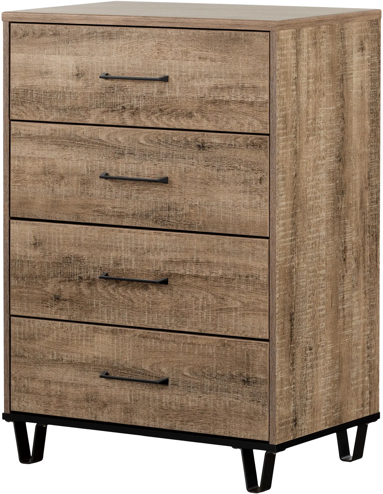 13484 Arlen Weathered Oak 4 Drawer Chest - South Shore-1