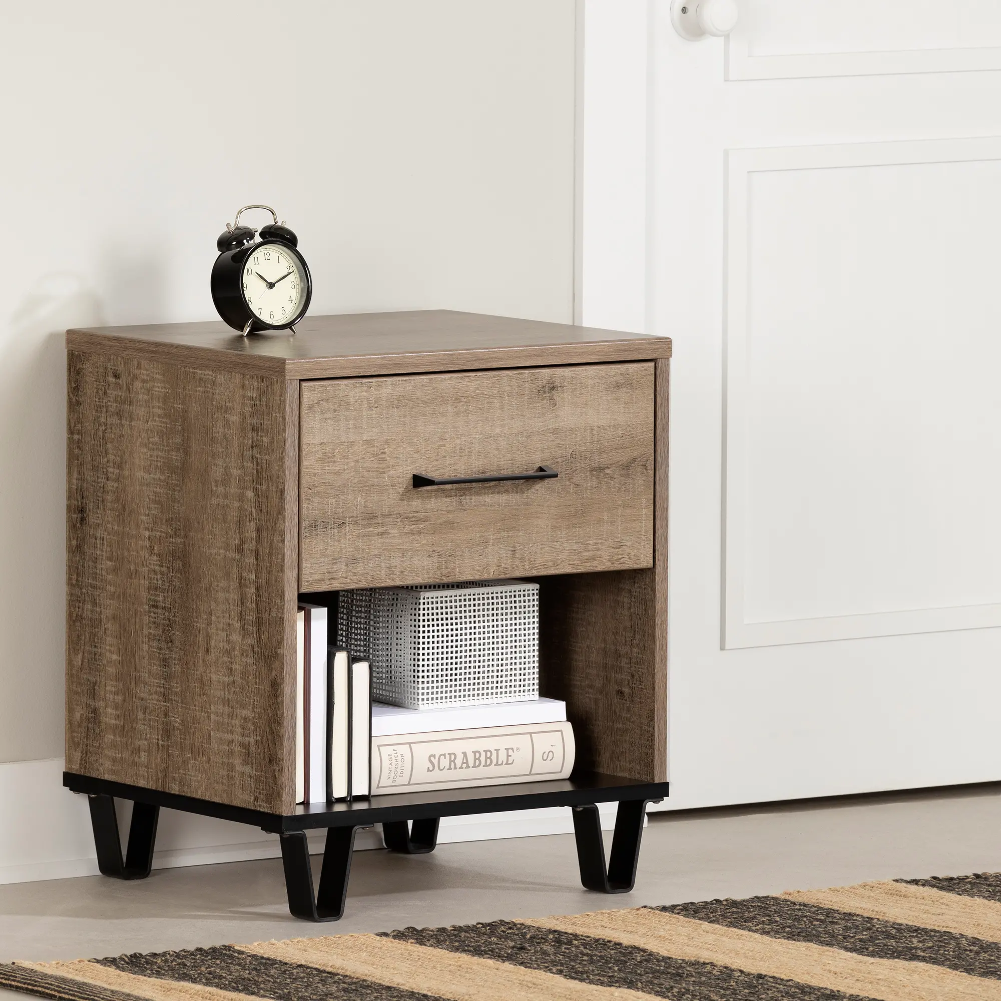 13485 Arlene Weathered Oak Nightstand - South Shore-2