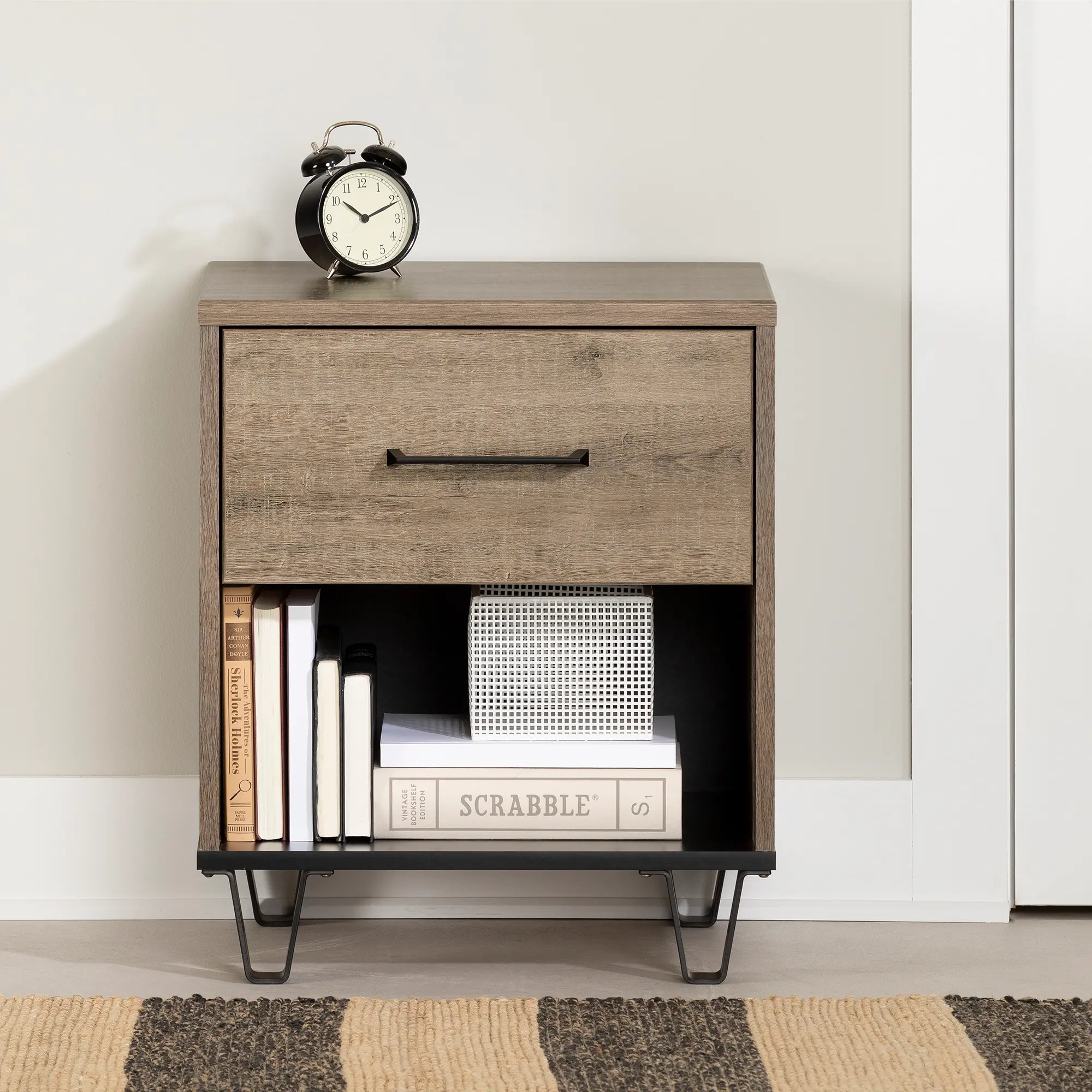 13485 Arlene Weathered Oak Nightstand - South Shore-3