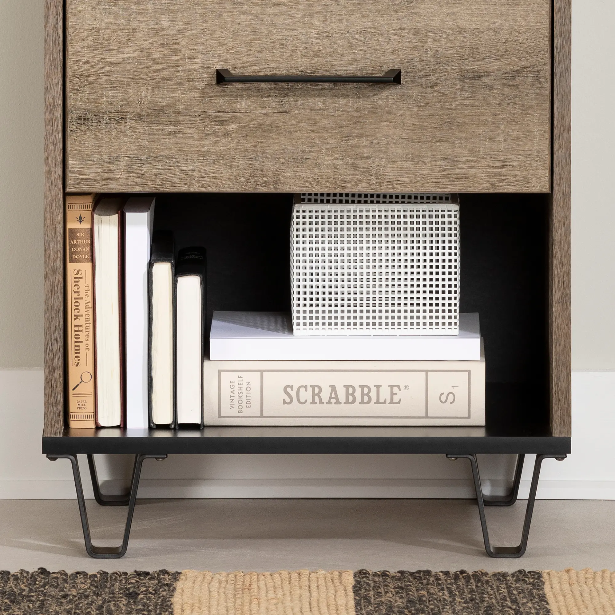 13485 Arlene Weathered Oak Nightstand - South Shore-5