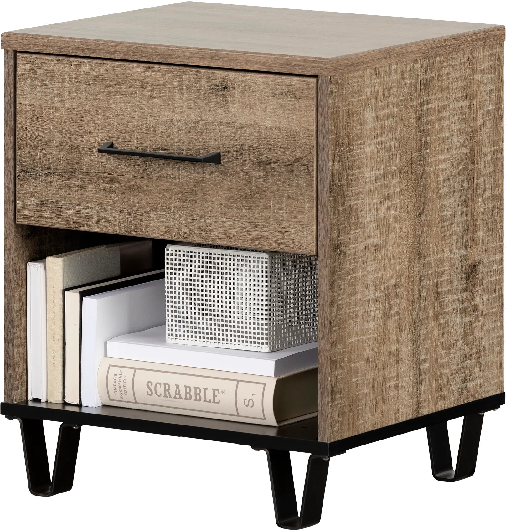 13485 Arlene Weathered Oak Nightstand - South Shore-1
