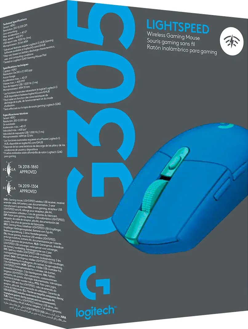 Logitech Blue G305 Lightspeed Wireless Mouse-7