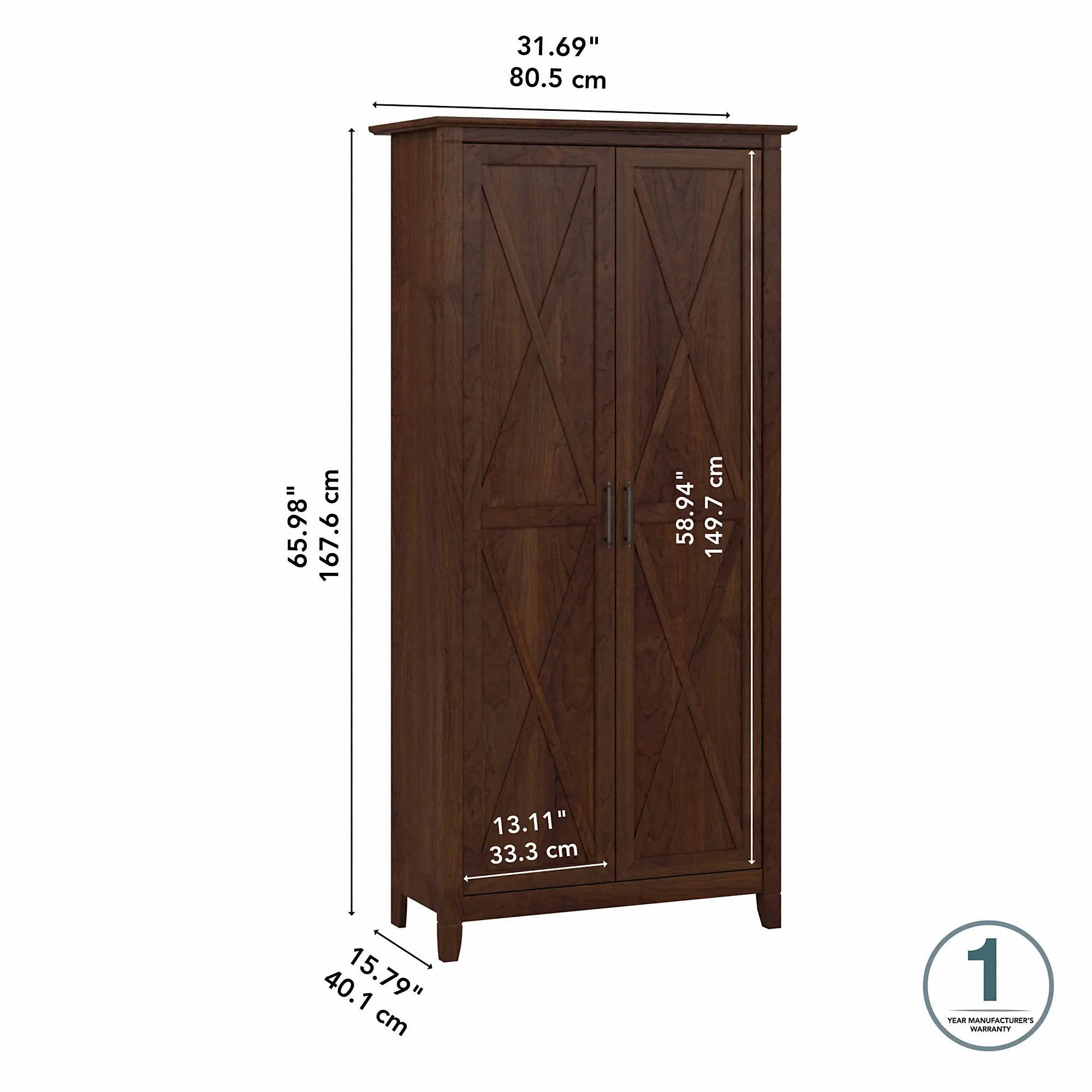 KWS266BC-03 Key West Bing Cherry Storage Cabinet - Bush Furniture-6