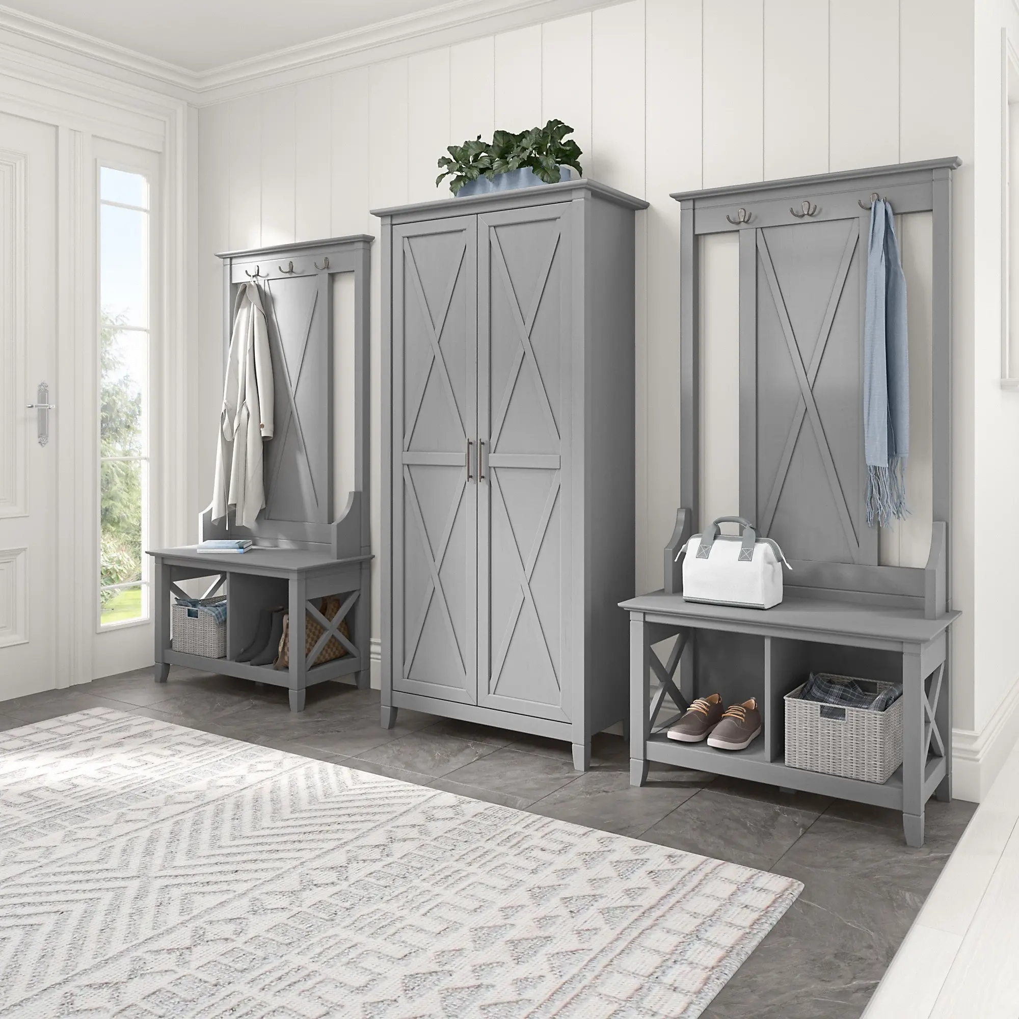 KWS266CG-03 Key West Cape Cod Gray Storage Cabinet - Bush Furniture-2