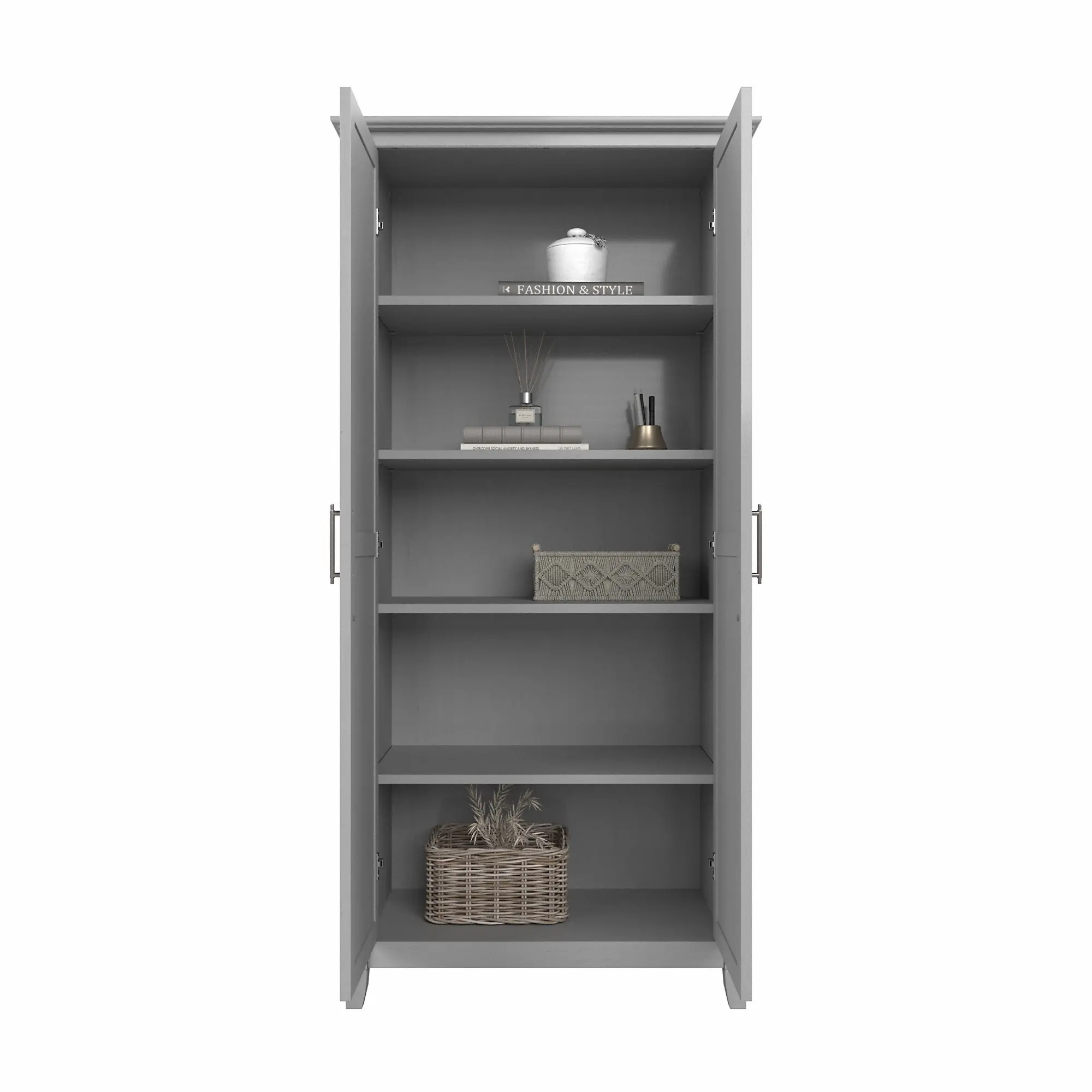 KWS266CG-03 Key West Cape Cod Gray Storage Cabinet - Bush Furniture-4