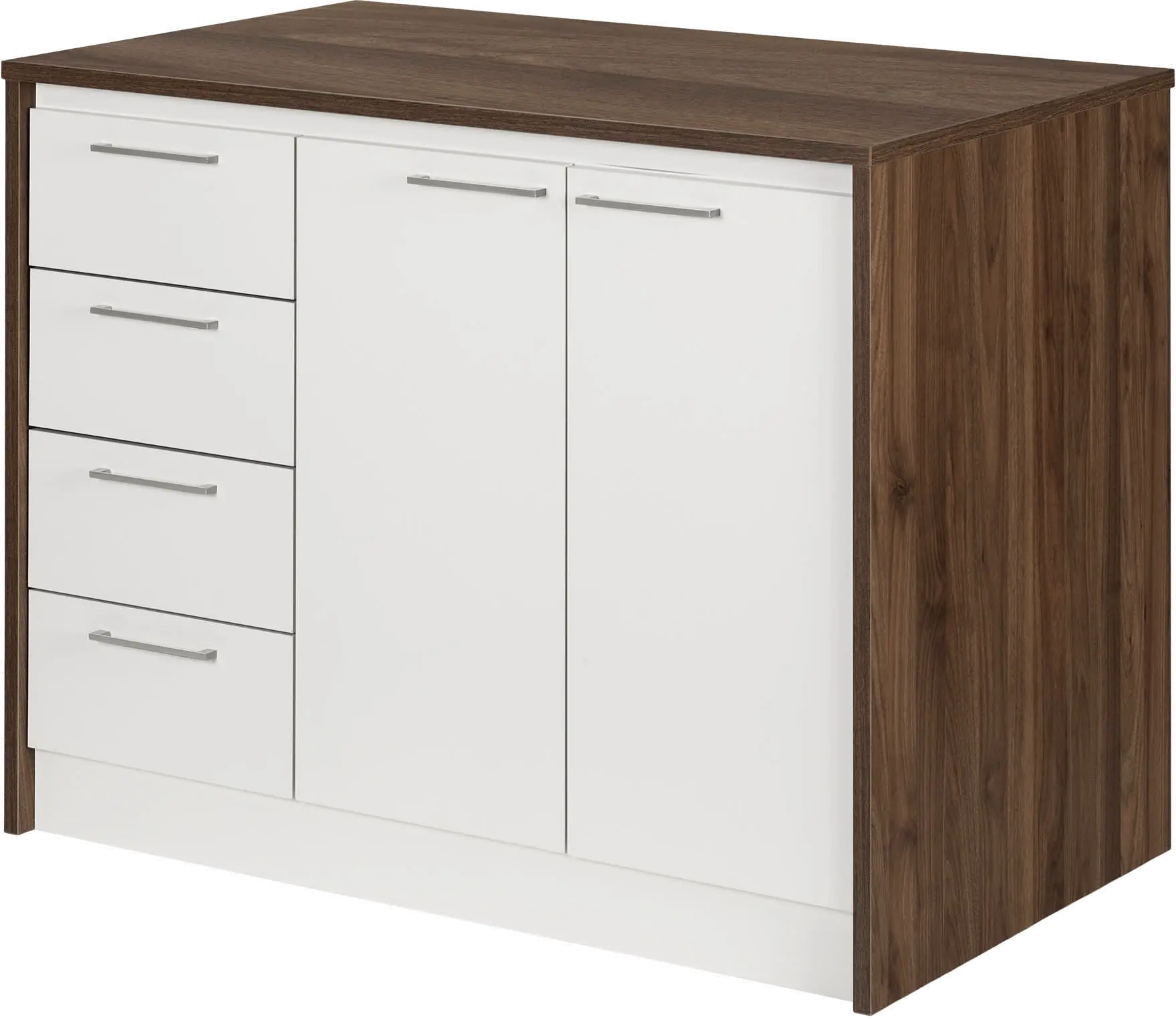 13541 Myro Natural White and Walnut Kitchen Island - South Shore-1