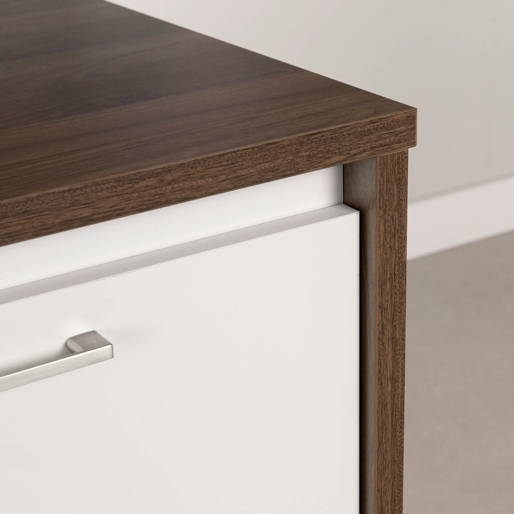 13541 Myro Natural White and Walnut Kitchen Island - South Shore-5