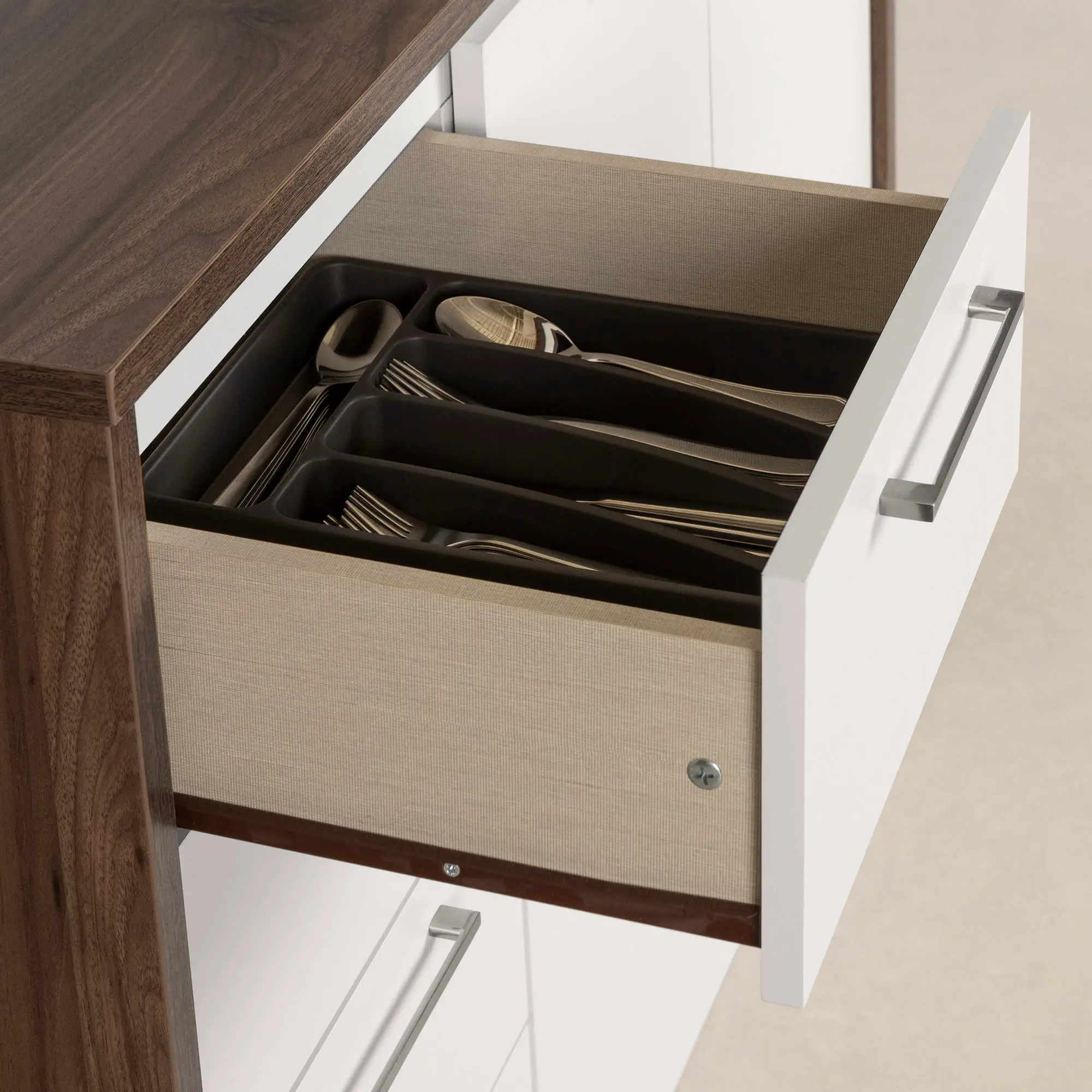 13541 Myro Natural White and Walnut Kitchen Island - South Shore-8