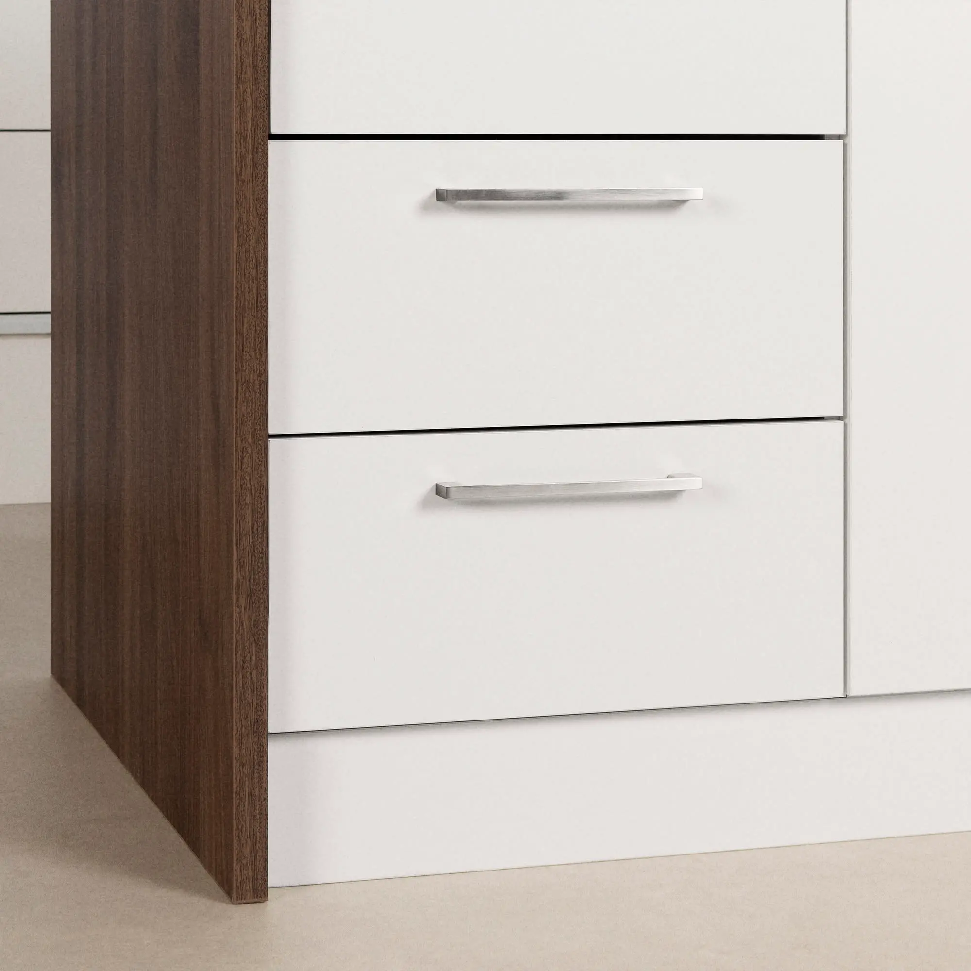 13541 Myro Natural White and Walnut Kitchen Island - South Shore-9