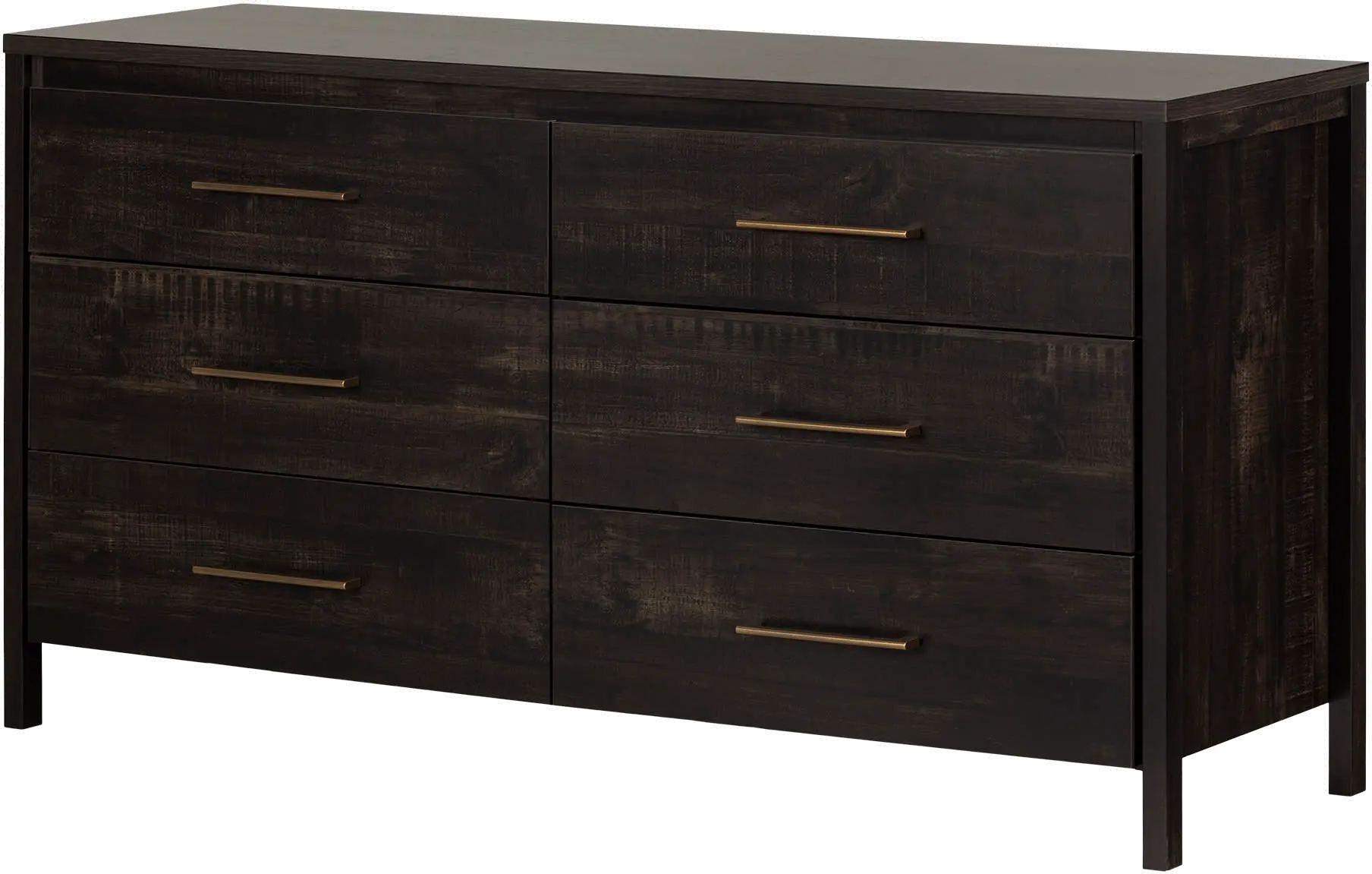 13557 Gravity Rubbed Black 6 Drawer Dresser - South Shore-1