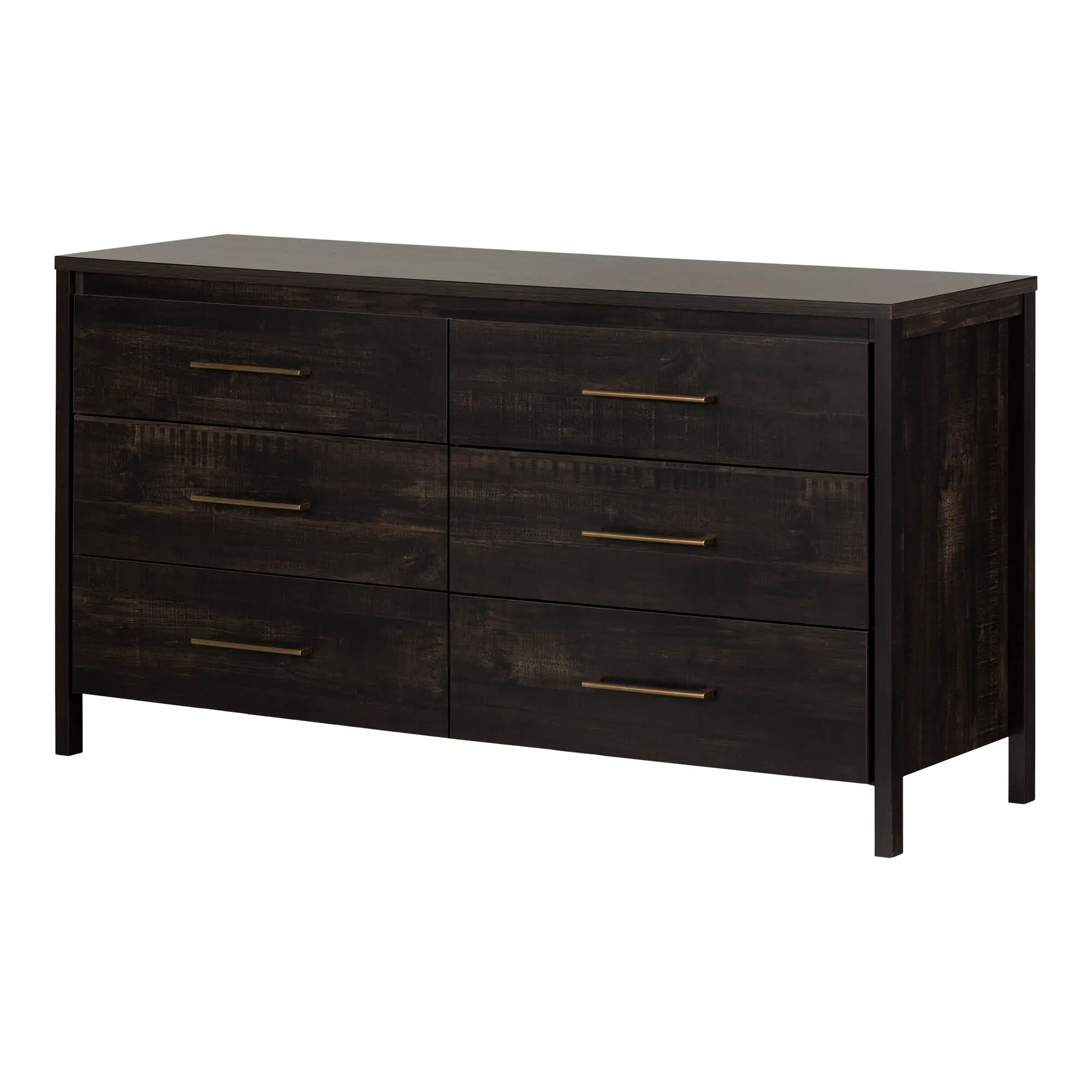 13557 Gravity Rubbed Black 6 Drawer Dresser - South Shore-1