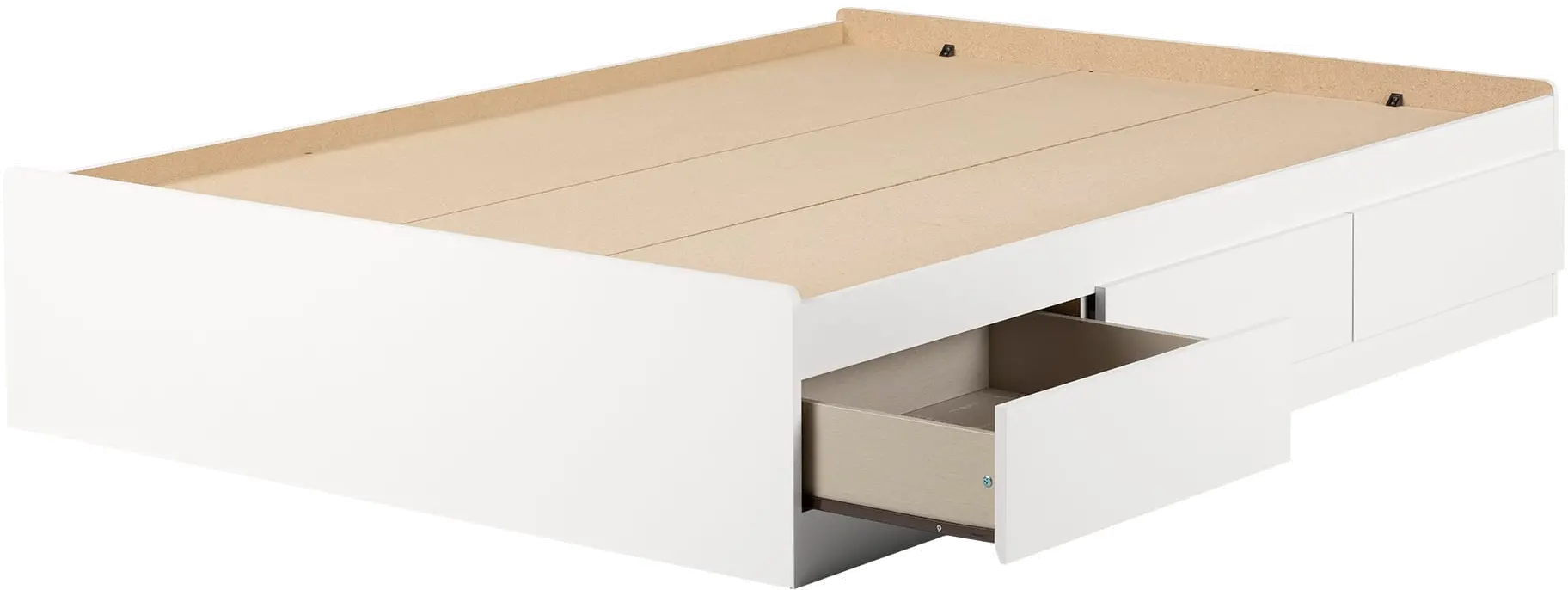 13845 Fusion White Full Storage Platform Bed - South Shore-1