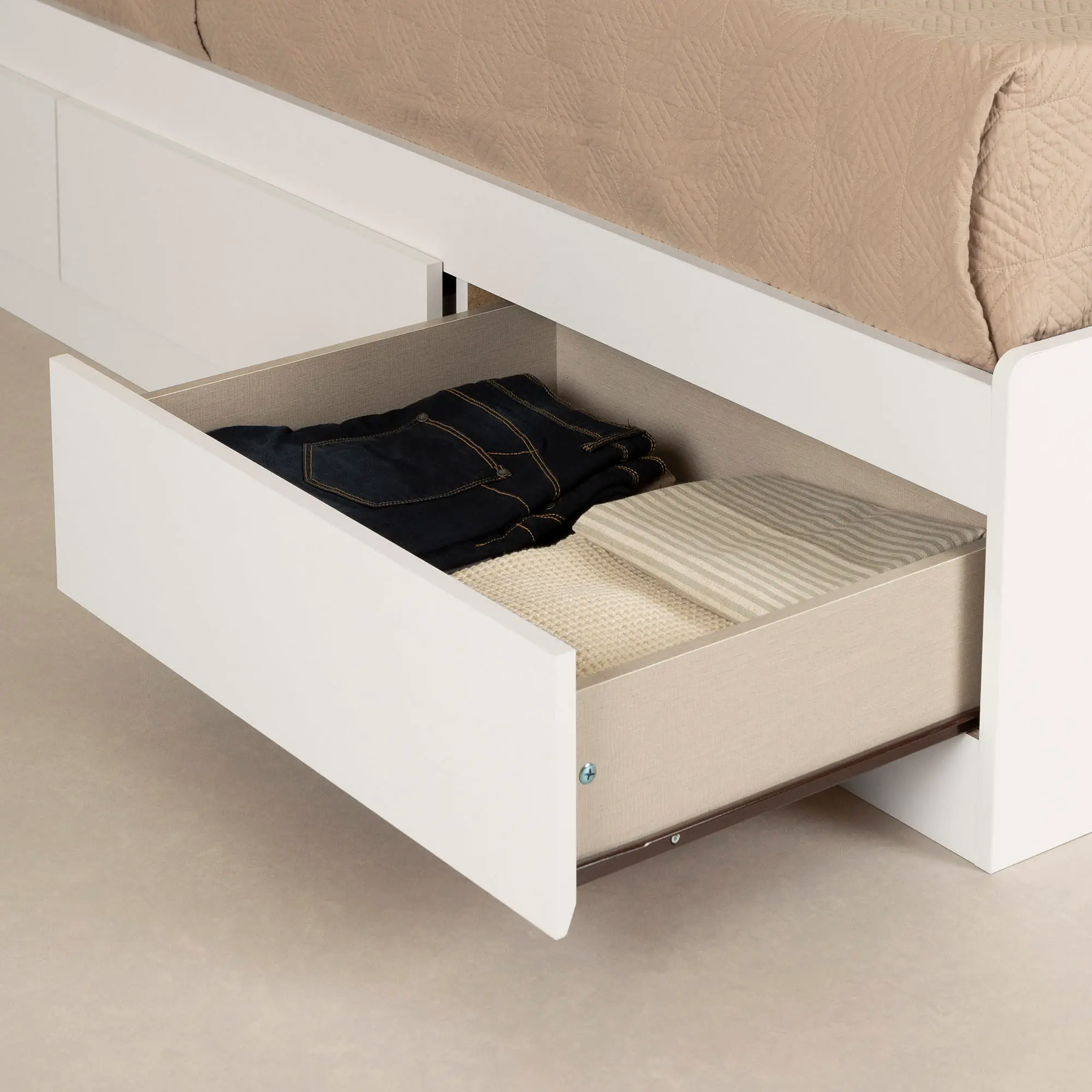 13845 Fusion White Full Storage Platform Bed - South Shore-6